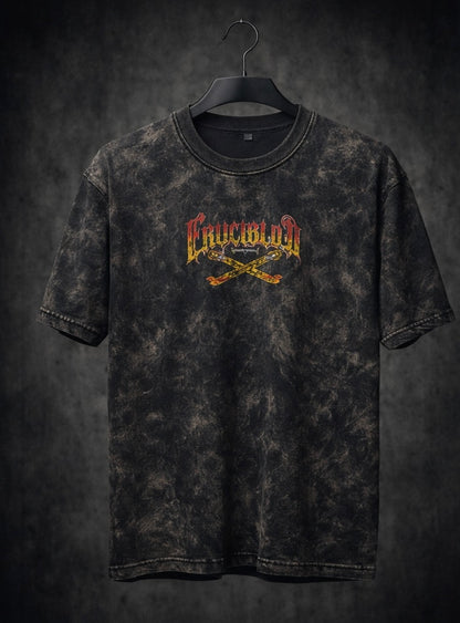 Cruciburn Unisex Acid Washed Oversized Tee
