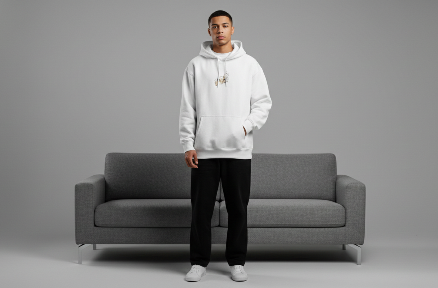 Minimal Sketch Oversized Hoodie