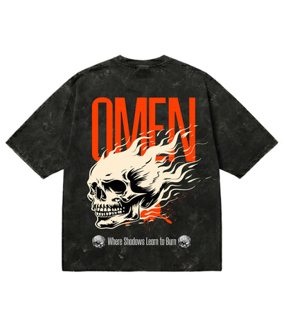 Omen Unisex Acid Washed Oversized Tee