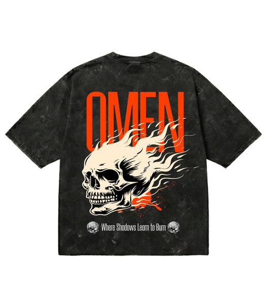 Omen Unisex Acid Washed Oversized Tee