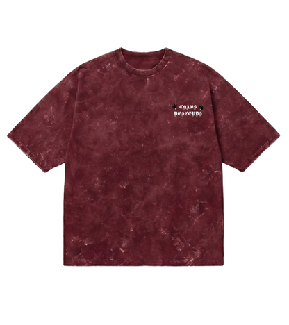 Chaos Descends Unisex Acid Washed Oversized Tee