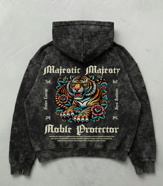Majestic Protector Unisex Acid Washed Hoodie