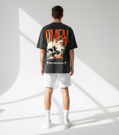 Omen Unisex Acid Washed Oversized Tee