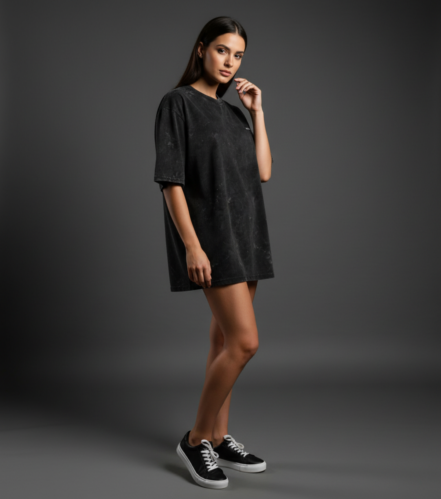 Eclipse Unisex Acid Washed Oversized Tee