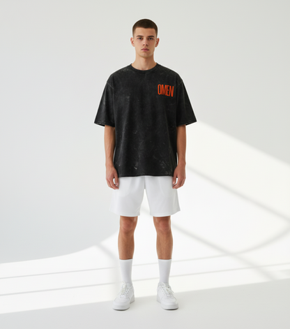 Omen Unisex Acid Washed Oversized Tee