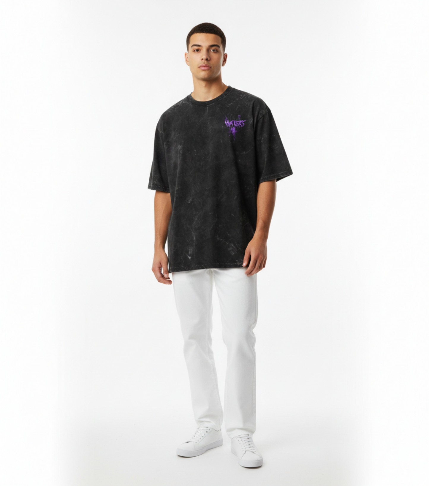 Haters Unisex Acid Washed Oversized Tee