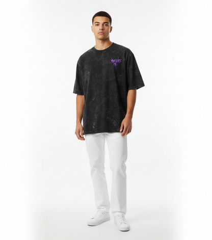 Haters Unisex Acid Washed Oversized Tee