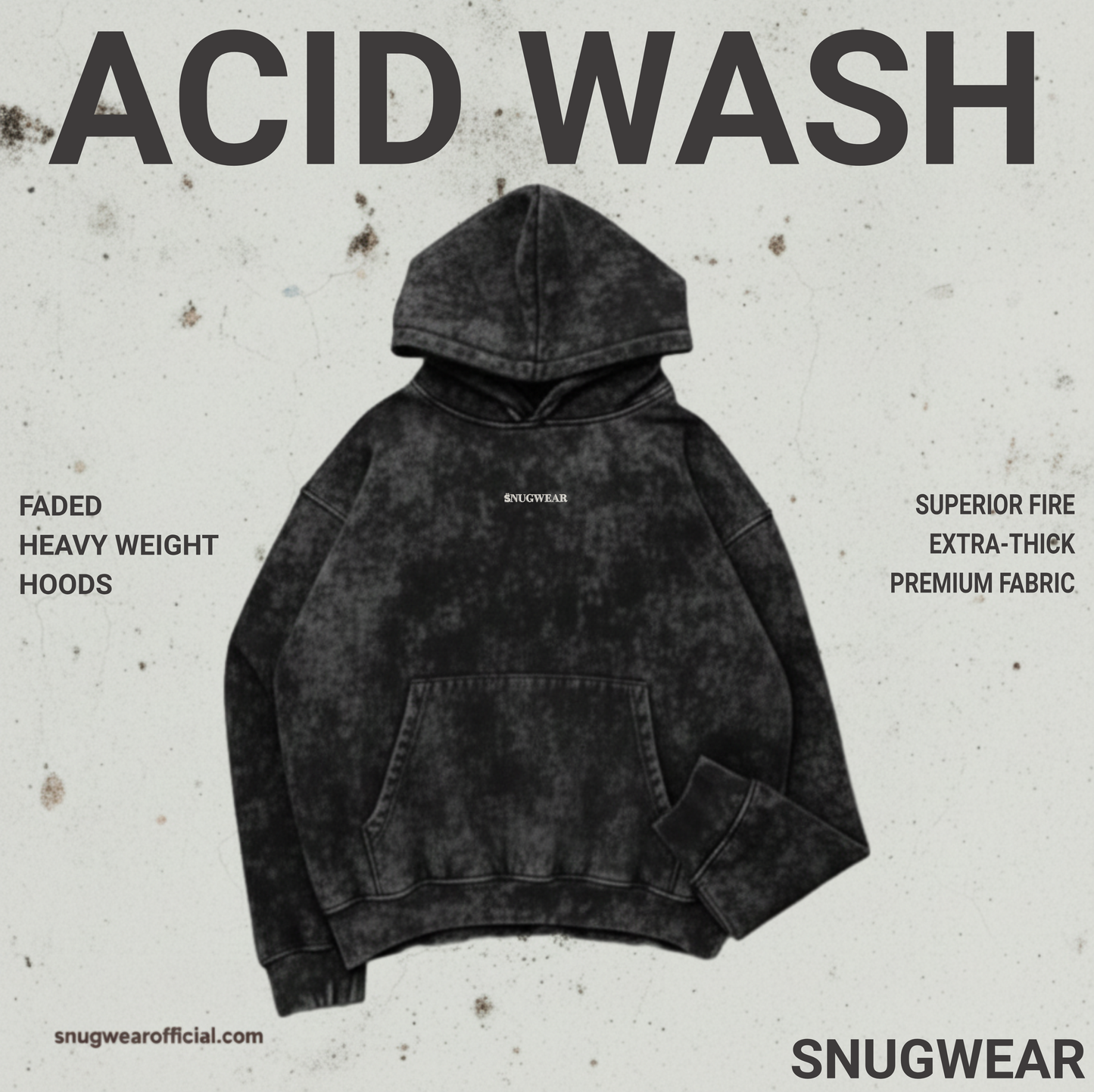 Unisex Acid Washed Hoodie
