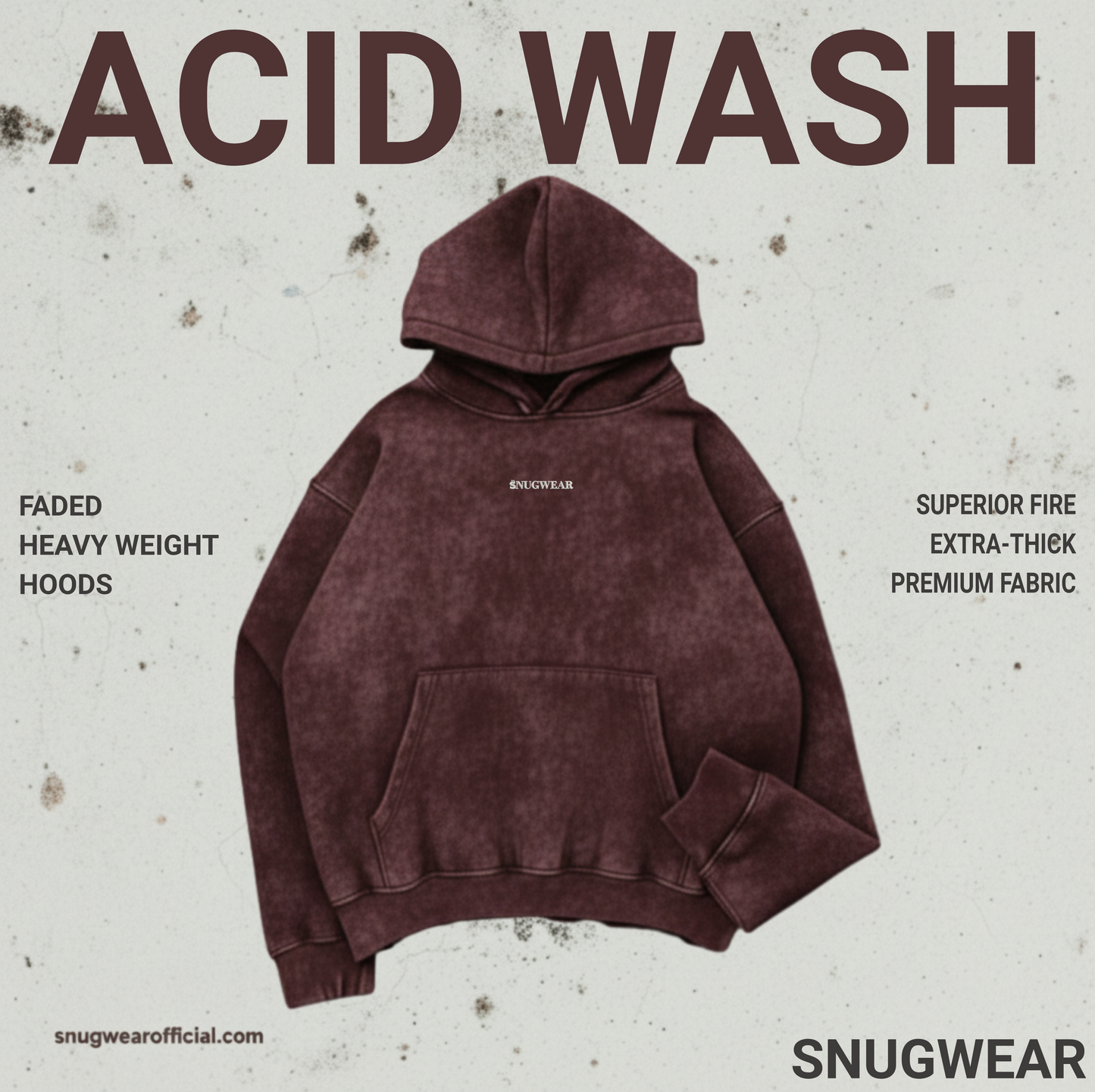 Unisex Acid Washed Hoodie