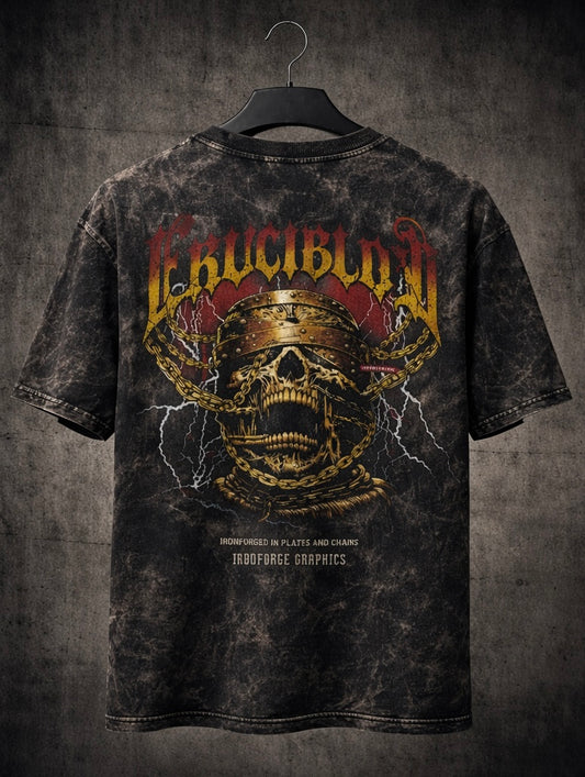 Cruciburn Unisex Acid Washed Oversized Tee