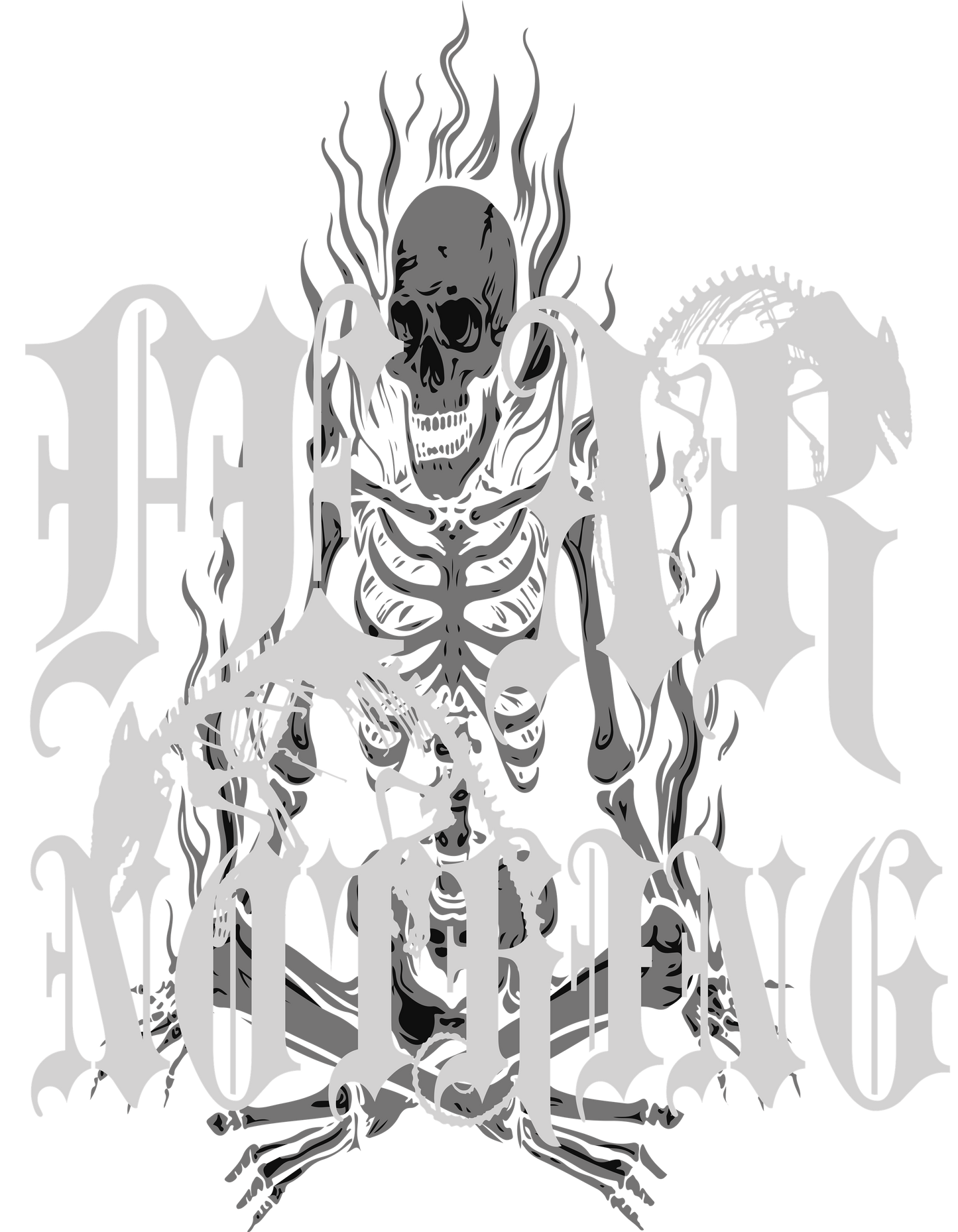 Fear Nothing Unisex Acid Washed Oversized Tee