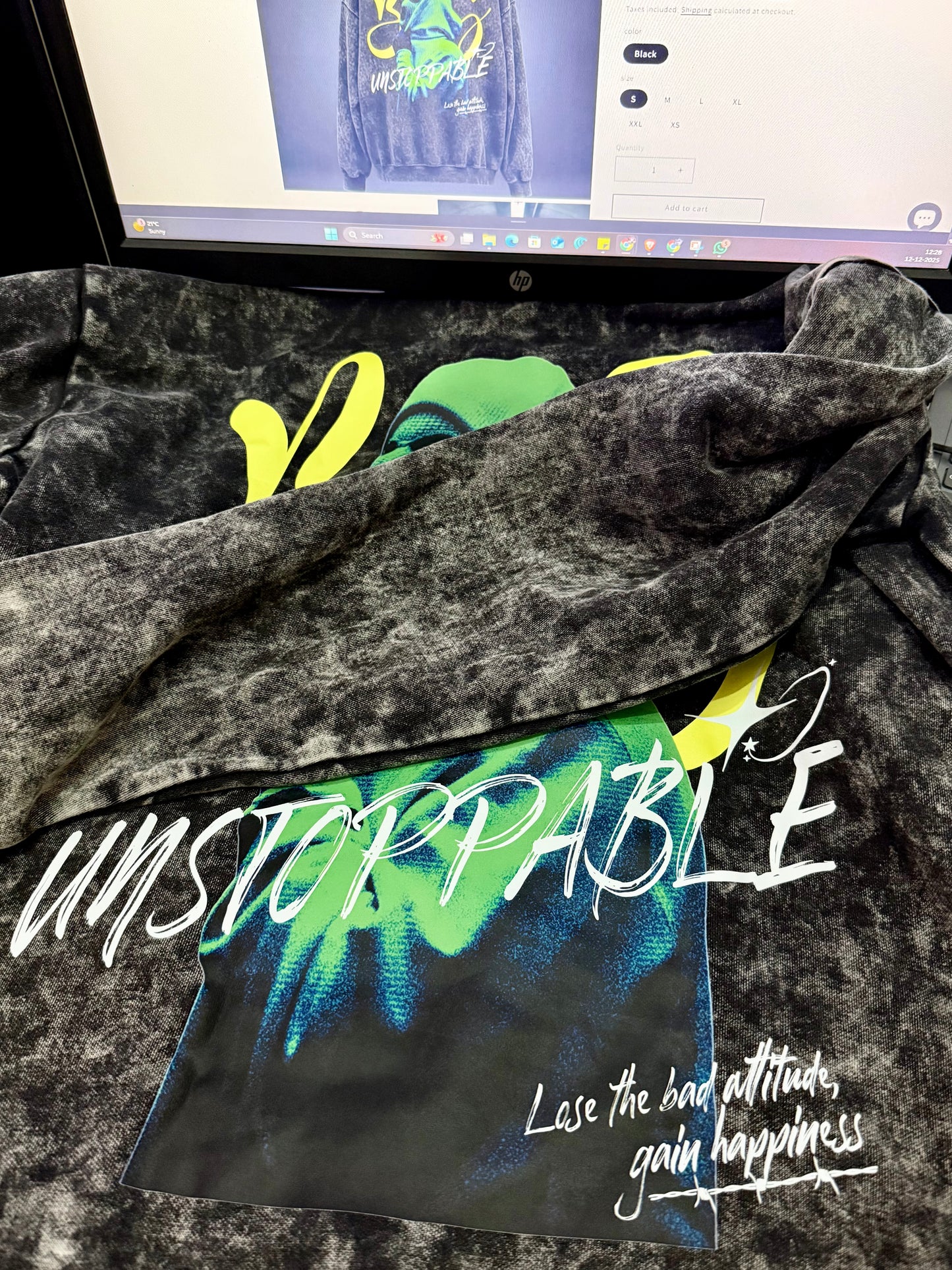 Unstoppable Unisex Acid Washed Hoodie