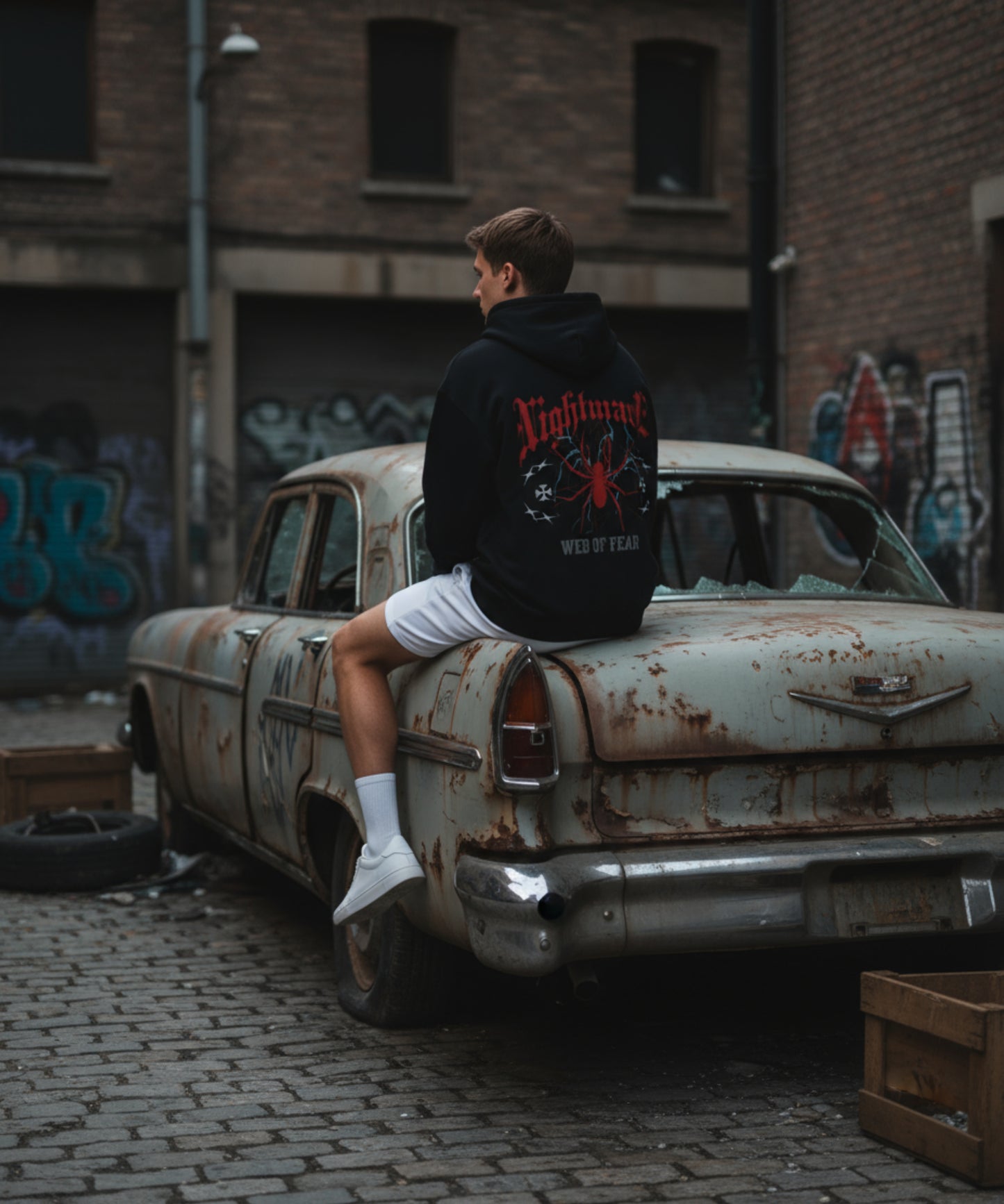 Nightmare Web Oversized Hoodie