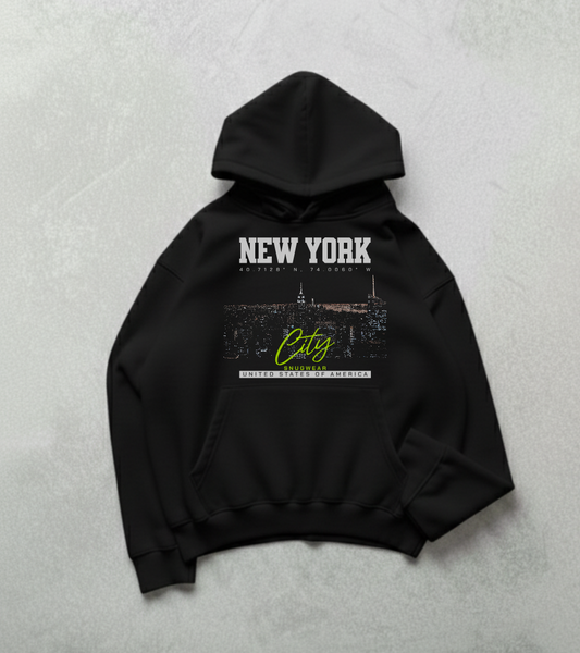 New York Skyline Oversized Hoodie
