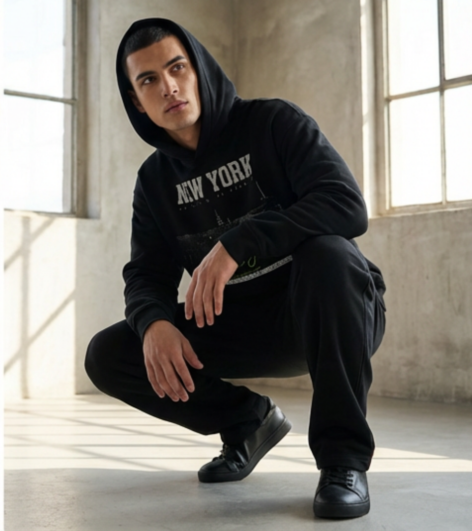 New York Skyline Oversized Hoodie
