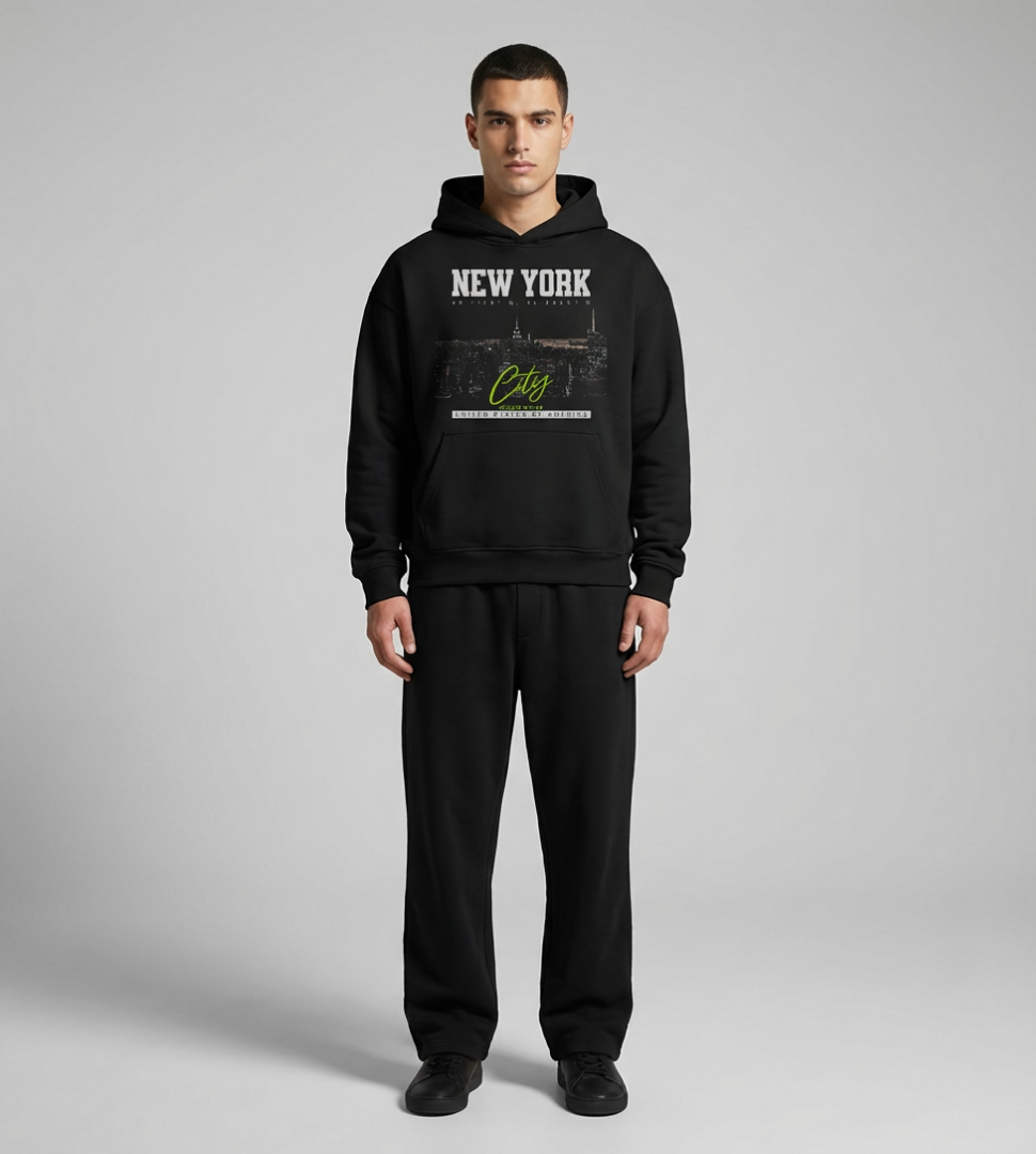 New York Skyline Oversized Hoodie