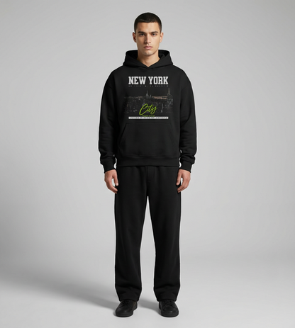 New York Skyline Oversized Hoodie