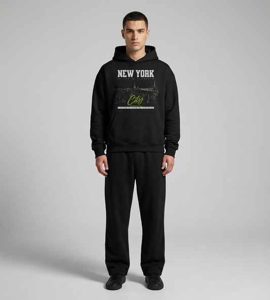New York Skyline Oversized Hoodie