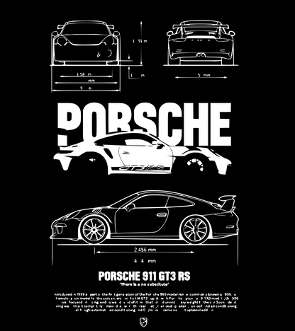Porsche Blueprint Oversized Hoodie