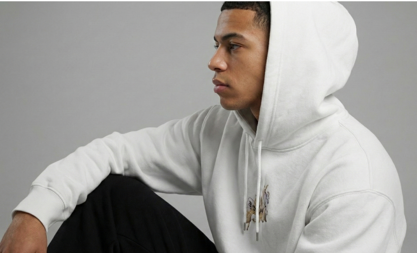 Minimal Sketch Oversized Hoodie