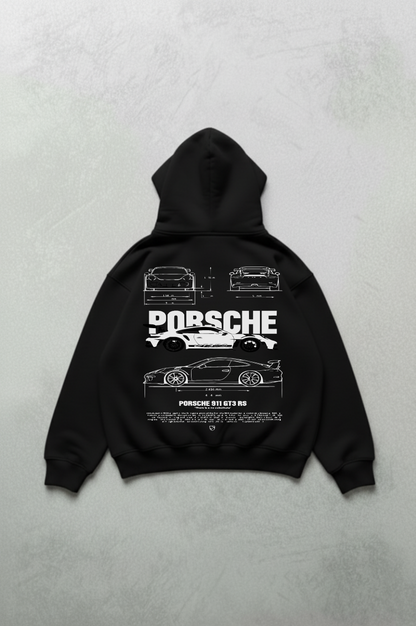Porsche Blueprint Oversized Hoodie